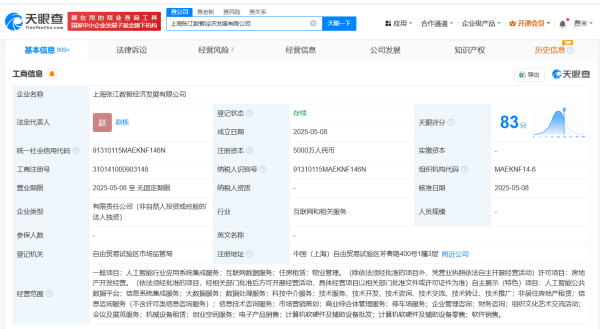 短线配资炒股网 张江集团成立数智经济发展公司