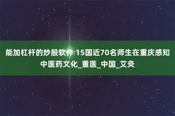 能加杠杆的炒股软件 15国近70名师生在重庆感知中医药文化_重医_中国_艾灸